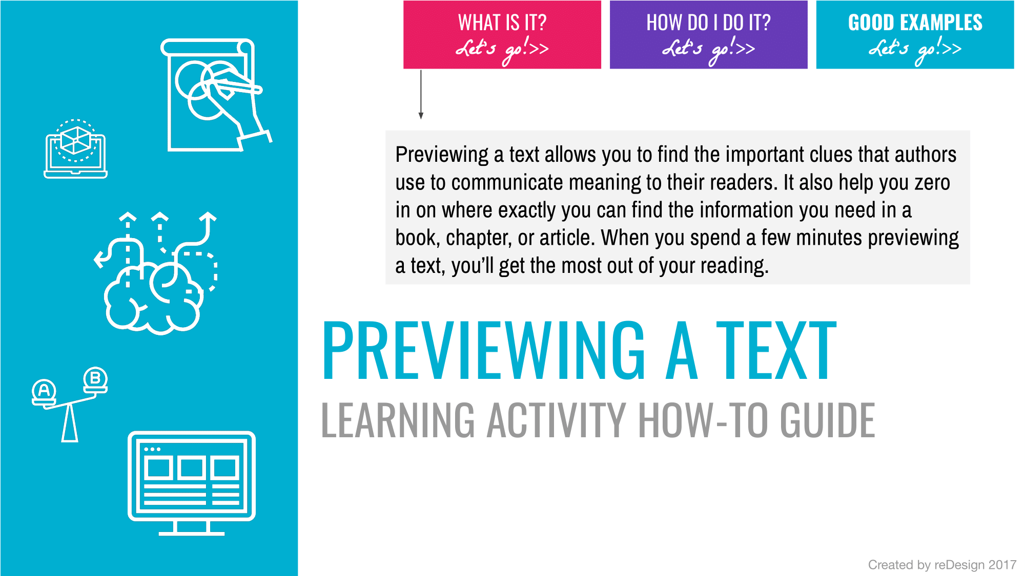 Learning Activity Guide: Preview a Text - Building21